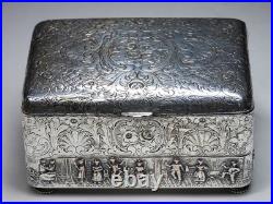 Antique C. 1895 E. G. Webster & Son American Silverplate Tobacco Humidor Box