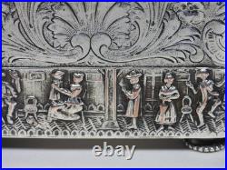 Antique C. 1895 E. G. Webster & Son American Silverplate Tobacco Humidor Box