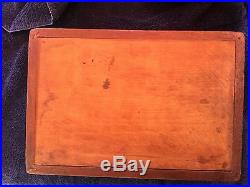 Antique Cherub Mahogany Lined Wood Cigar Humidor Box