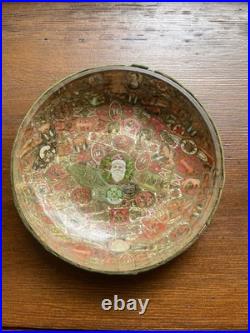 Antique Cigar Band Decoupage Humidor Jar Early 1900s Lucky Clover Art Antique Cigar Band Decoupage Humidor Jar Early 1900s Lucky Clover Art