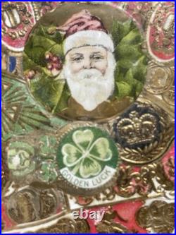 Antique Cigar Band Decoupage Humidor Jar Early 1900s Lucky Clover Art Antique Cigar Band Decoupage Humidor Jar Early 1900s Lucky Clover Art