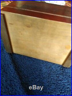 Antique Cigar Humidor 4 Tray wood box with issues