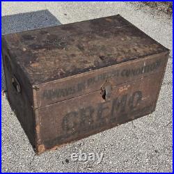 Antique Cigar Store Display Cremo Cigars Cedar Humidor Trunk Box Container