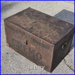 Antique Cigar Store Display Cremo Cigars Cedar Humidor Trunk Box Container