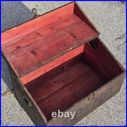 Antique Cigar Store Display Cremo Cigars Cedar Humidor Trunk Box Container