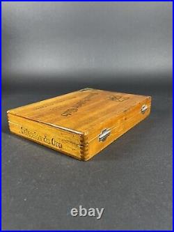 Antique DETROIT ATHLETIC CLUB Wooden Cigar Box With Photo Of The Club Inside ETC