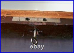 Antique DUNHILL Glass Lined Mahogany Tobacco Cigar Humidor Box withBarrel Key