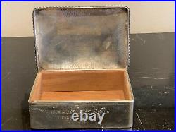 Antique Denmark Johannes Siggaard (1932-1960) Silver Cigar Humidor Box