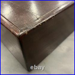 Antique Early 20th Mahogany Cigar Humidor Chest Box Lined Campaign Chest Brass Antique Early 20th Mahogany Cigar Humidor Chest Box Lined Campaign Chest Brass