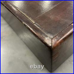 Antique Early 20th Mahogany Cigar Humidor Chest Box Lined Campaign Chest Brass Antique Early 20th Mahogany Cigar Humidor Chest Box Lined Campaign Chest Brass