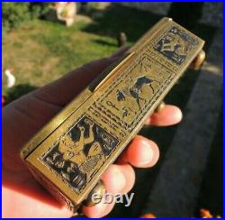 Antique Egyptian Revival Tobacco Humidor Cigarette Box