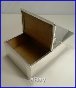 Antique English Sterling Silver Cigar Box / Humidor 1905