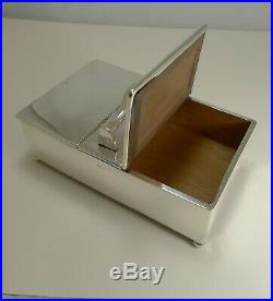 Antique English Sterling Silver Cigar Box / Humidor 1905