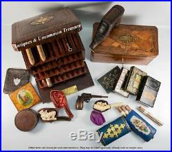 Antique French Cigar Chest, Presentation Box, Shelves, Napoleon III, Victorian