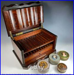 Antique French Napoleon III Era Cigar Chest, Box, Presenter, FENOUX Palais Royal