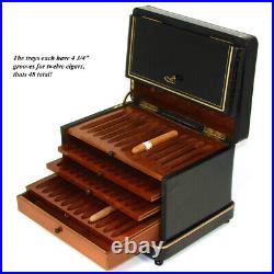Antique French Napoleon III Palais Royal Marked 11 Cigar Box, Tantalus Casket