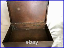Antique HEINTZ for R H Macy Silver on Bronze Cigar Box / Humidor ARTS & CRAFTS