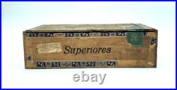 Antique High Five 50 Cigars Wood Box Superiores 1st District Factory109 Nebraska