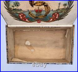 Antique High Five 50 Cigars Wood Box Superiores 1st District Factory109 Nebraska
