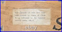 Antique High Five 50 Cigars Wood Box Superiores 1st District Factory109 Nebraska