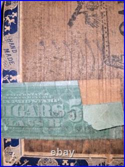 Antique High Five 50 Cigars Wood Box Superiores 1st District Factory109 Nebraska