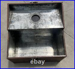 Antique Large Cremo Cigars Metal Humidor Trunk Box General Store Sign Display