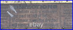 Antique Large Cremo Cigars Metal Humidor Trunk Box General Store Sign Display