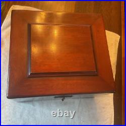 Antique Large Mahogany Humidor Box, Nice Antique Large Mahogany Humidor Box, Nice