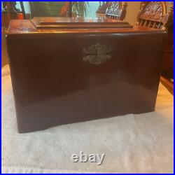 Antique Large Mahogany Humidor Box, Nice Antique Large Mahogany Humidor Box, Nice