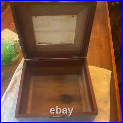 Antique Large Mahogany Humidor Box, Nice Antique Large Mahogany Humidor Box, Nice