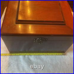 Antique Large Mahogany Humidor Box, Nice Antique Large Mahogany Humidor Box, Nice