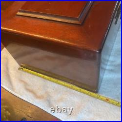 Antique Large Mahogany Humidor Box, Nice Antique Large Mahogany Humidor Box, Nice