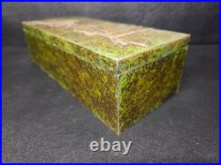 Antique Mission Heintz Silver Bronze Horse Fox Hunt Scene Desk Box Humidor Cigar