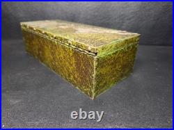 Antique Mission Heintz Silver Bronze Horse Fox Hunt Scene Desk Box Humidor Cigar