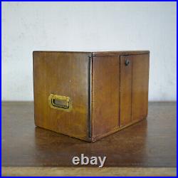 Antique Oak Cigar Box Humidor Tobacco Smokers Table Cabinet Apothecary Storage
