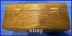 Antique Oak Tin Lined Cigar Box Humidor. 10 X 7 X 4 1/2