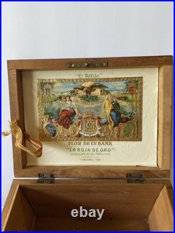 Antique Pennsylvania Central Railroad RR Cigar Box Humidor Cuban El Bufalo