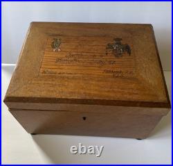 Antique Pennsylvania Central Railroad RR Cigar Box Humidor Cuban El Bufalo