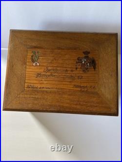 Antique Pennsylvania Central Railroad RR Cigar Box Humidor Cuban El Bufalo