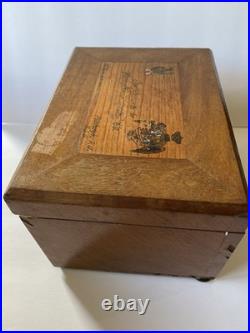 Antique Pennsylvania Central Railroad RR Cigar Box Humidor Cuban El Bufalo