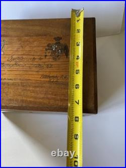 Antique Pennsylvania Central Railroad RR Cigar Box Humidor Cuban El Bufalo
