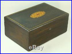 Antique Regency/Federal Painted Wood & Porcelain Lined Box, Humidor Cigar, Tea