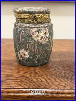 Antique Tobacco Humidor Hand Painted Kelva Humidor