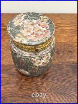 Antique Tobacco Humidor Hand Painted Kelva Humidor