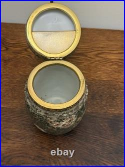 Antique Tobacco Humidor Hand Painted Kelva Humidor