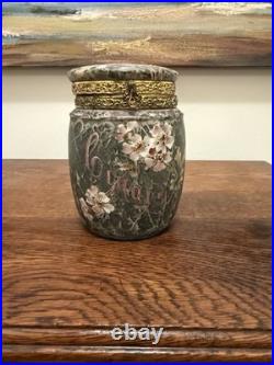 Antique Tobacco Humidor Hand Painted Kelva Humidor