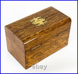 Antique Victorian Oak Cigar Humidor Casket By H. Greaves 19th Century