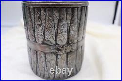 Antique Victorian Silver Plate Figural Cigar Humidor Jar Box by James W. Tufts