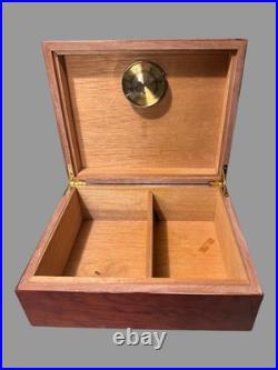 Antique Victorian Style Wooden Lined Cigar Humidor Storage Box Chest