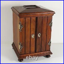 Antique Victorian Wood Cigar Caddy Box, Table Top Cabinet Cigar Presenter Box Antique Victorian Wood Cigar Caddy Box, Table Top Cabinet Cigar Presenter Box